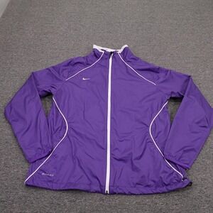 Nike Storm-FIT Jacket Womens XL Purple‎ Full Zip Lined Vent Back Windbreaker